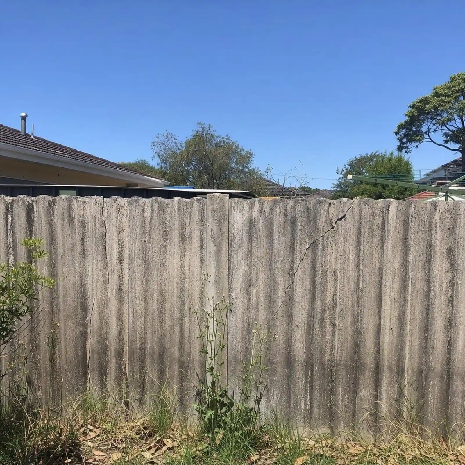 Asbestos cement fence removal at a Melbourne property
